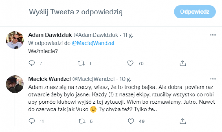 OSTRE TWEETY Macieja Wandzla w kierunku Dariusza Mioduskiego!